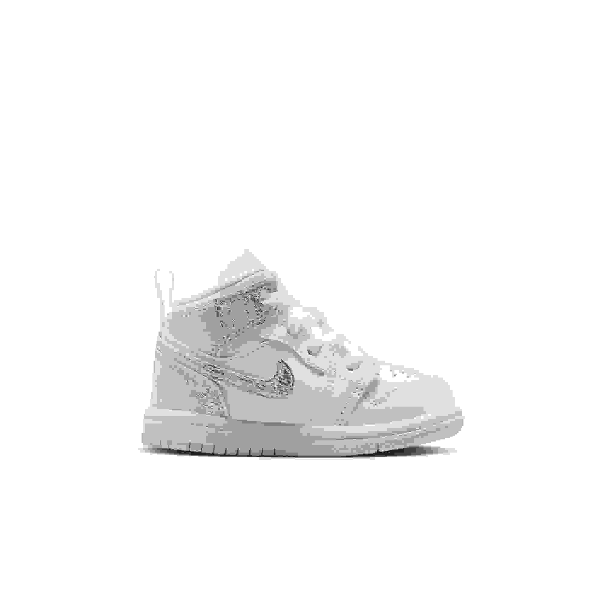 Jordan 1 Mid SE Toddler Boys' "White/Field Silver" Shoe